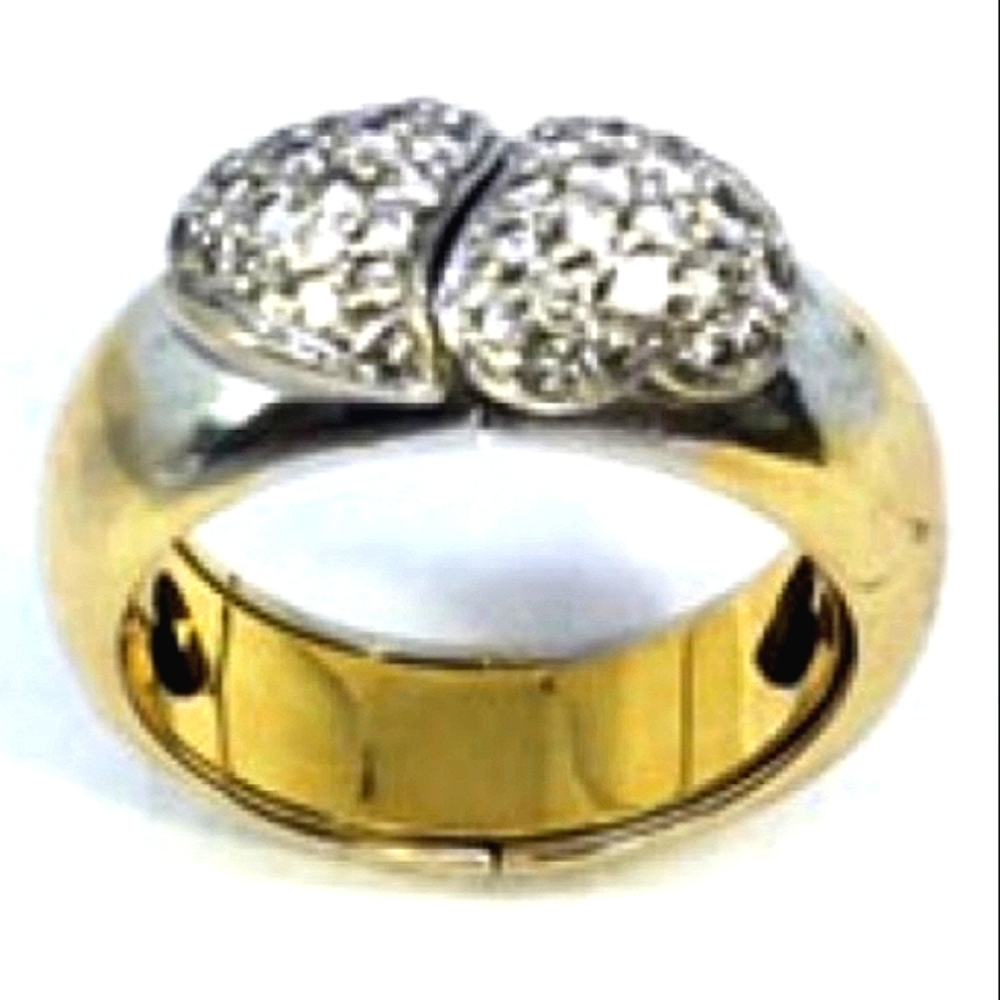 18K I Love You Ring within a Ring Diamond 💕 Hearts on Fire